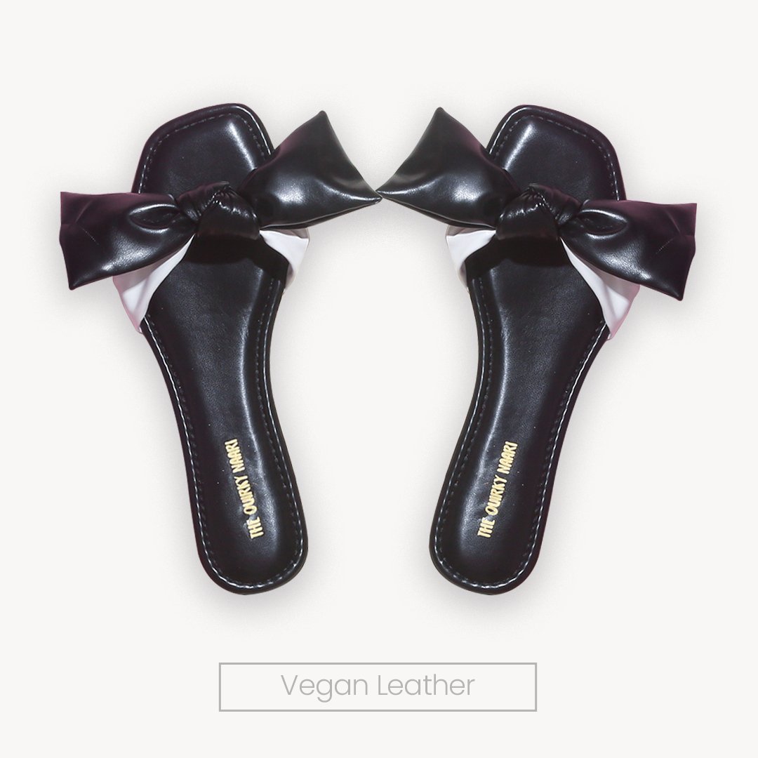 Bow Slider-Classic B & W - The Quirky Naari