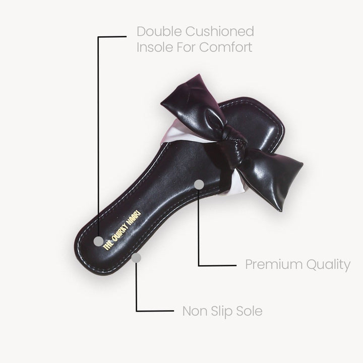 Bow Slider-Classic B & W - The Quirky Naari