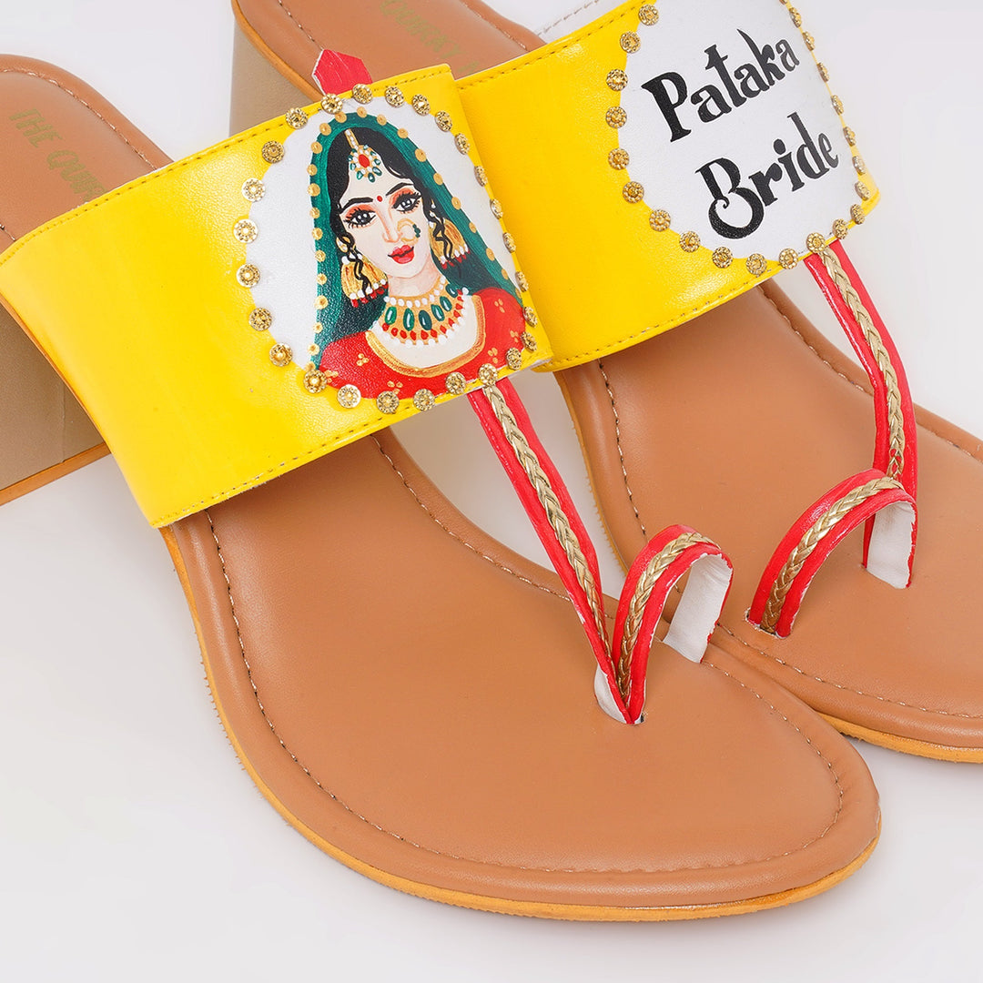 Bridal Heel Kolhapuris - The Quirky Naari