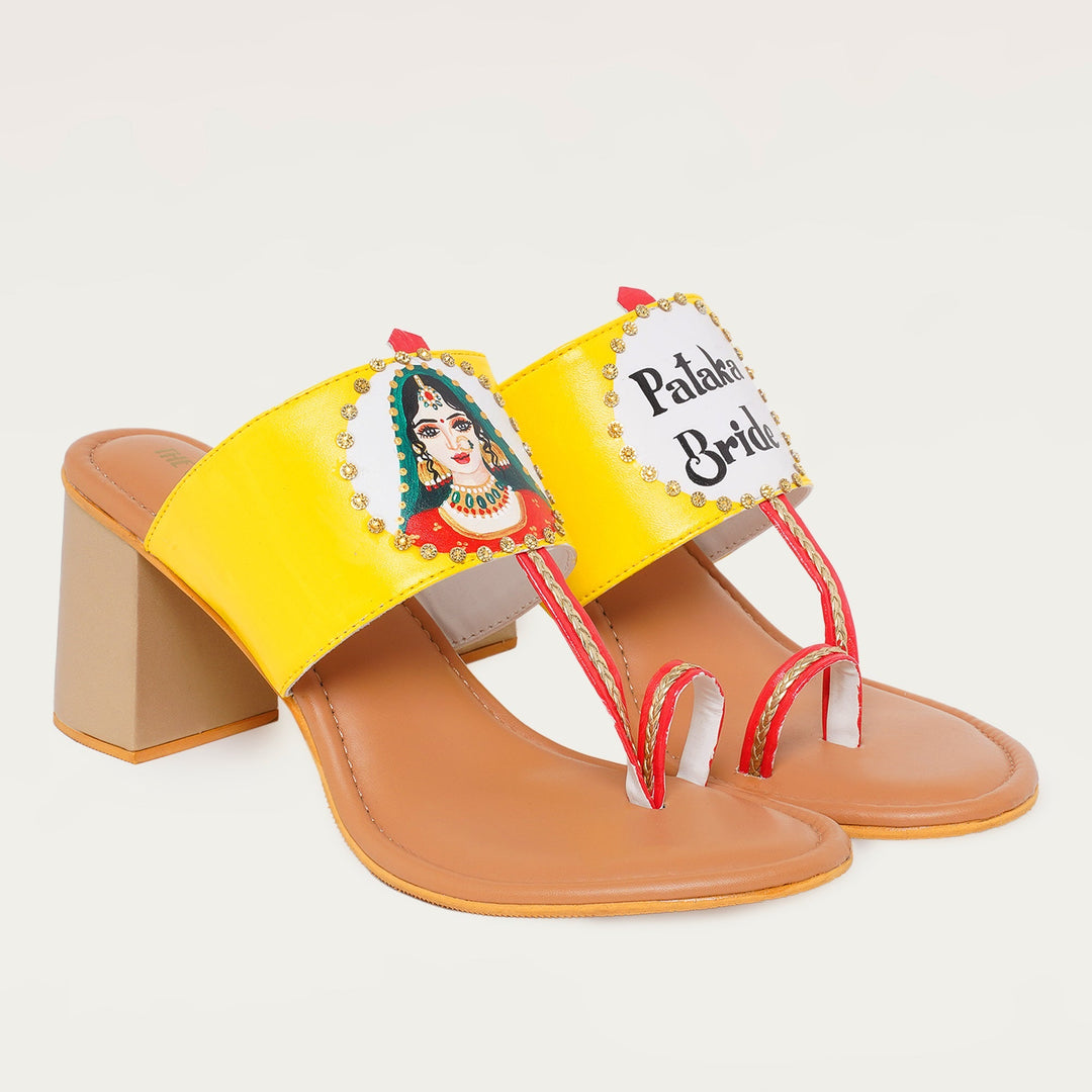 Bridal Heel Kolhapuris - The Quirky Naari