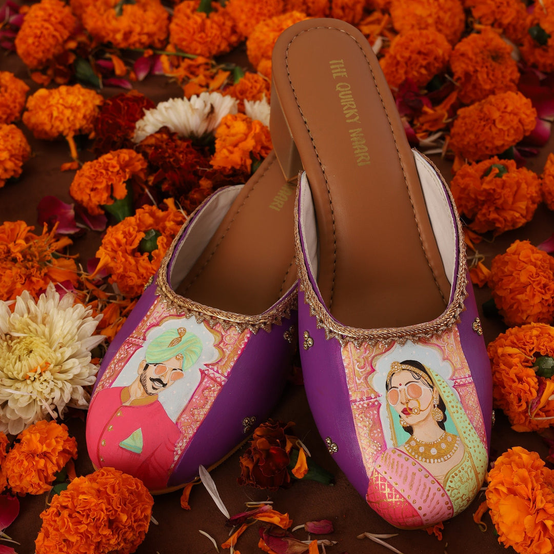 Bride-Groom Mules - The Quirky Naari