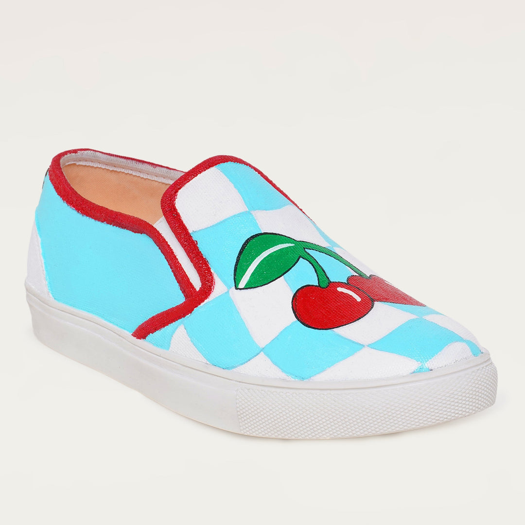 Cherry Pop Slipons - The Quirky Naari