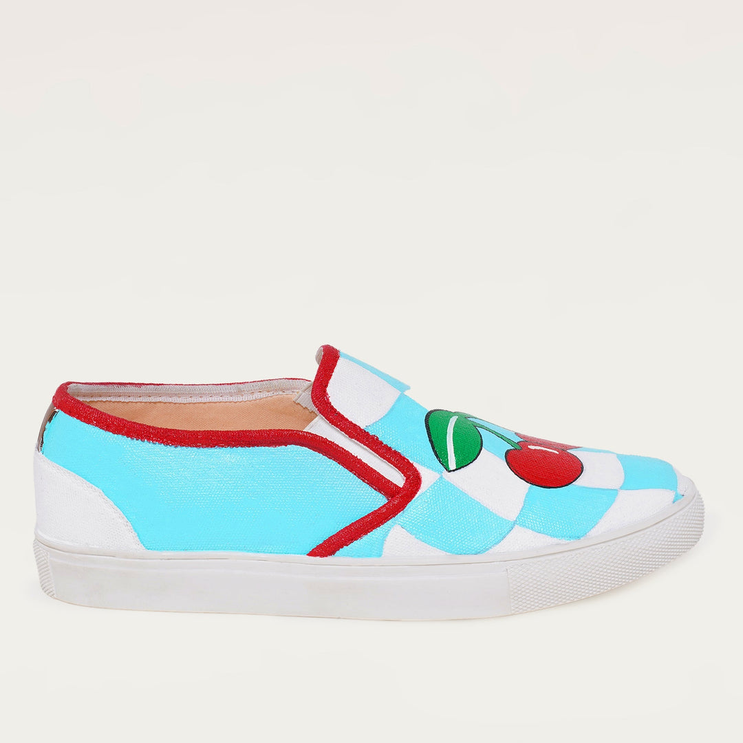 Cherry Pop Slipons - The Quirky Naari