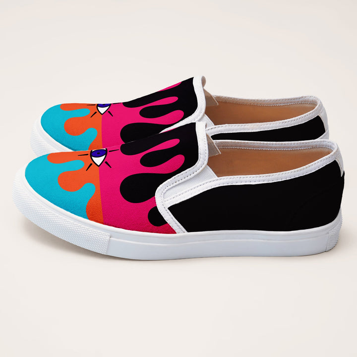 Dripping Eye Slipons - The Quirky Naari