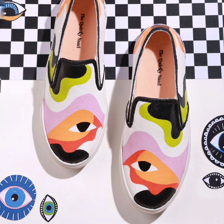 Eye See You Slipons - The Quirky Naari