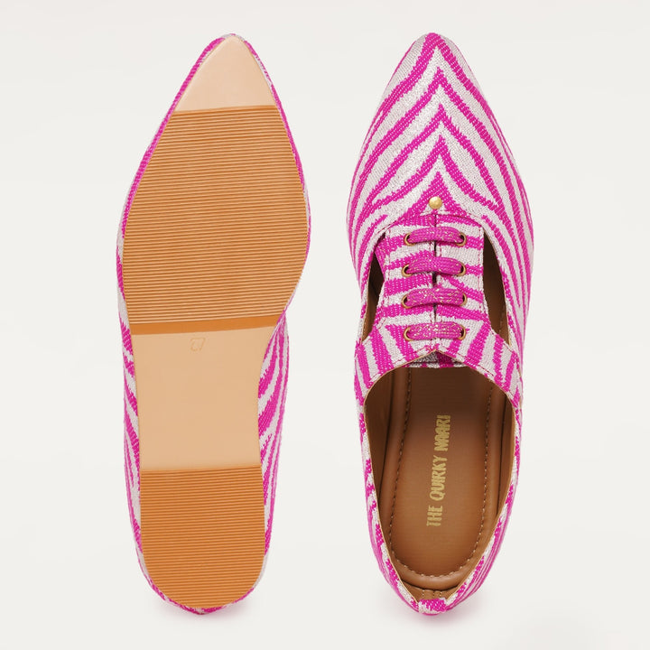 Juliet Oxfords in Pink - The Quirky Naari