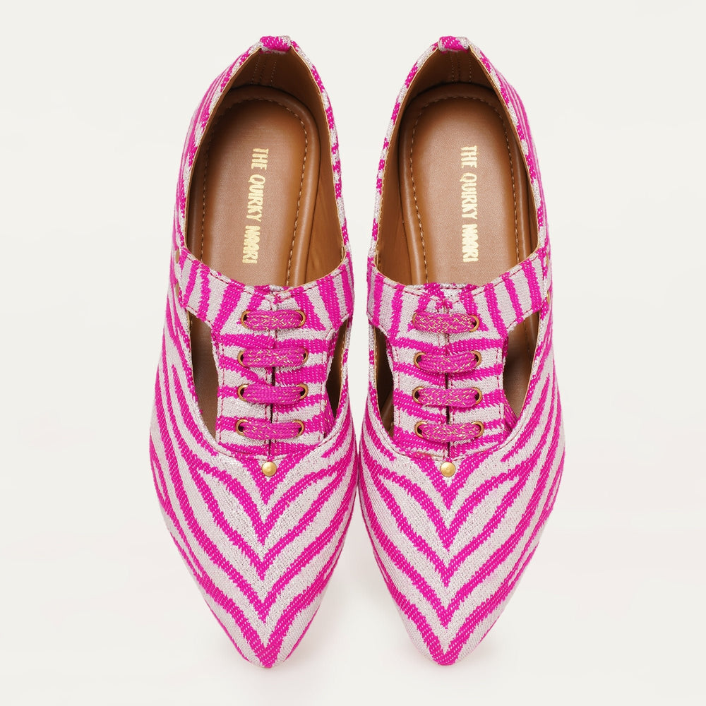Juliet Oxfords in Pink - The Quirky Naari