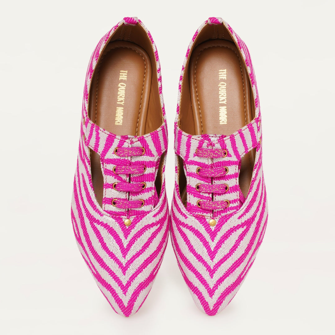 Juliet Oxfords in Pink - The Quirky Naari