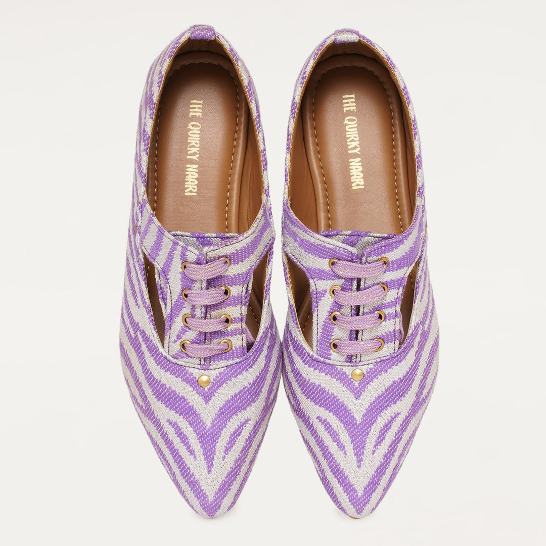 Juliet Oxfords in Purple - The Quirky Naari