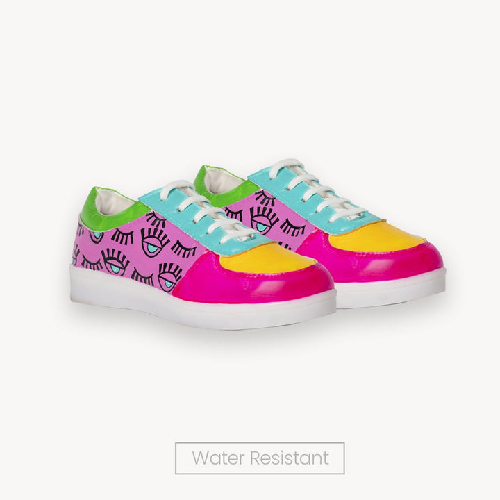 Light Me Up Sneakers - Ankle (Evil Eye Edition) - The Quirky Naari