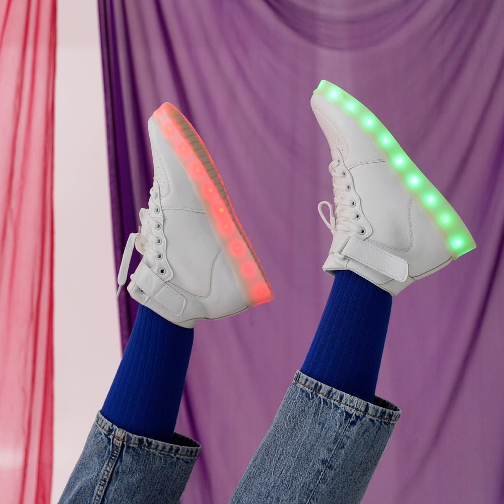 Light me up Sneakers - High Top - The Quirky Naari