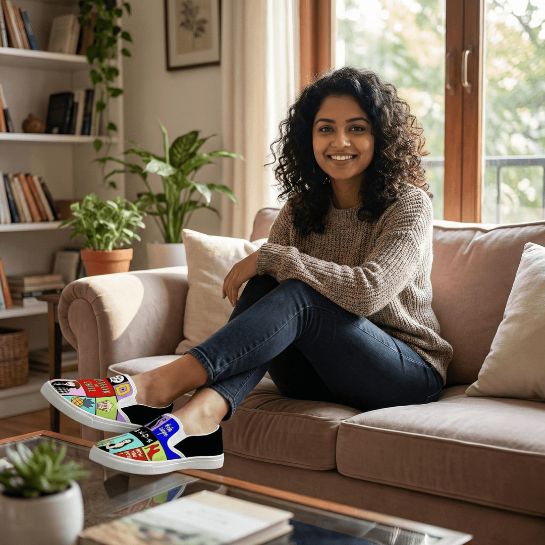 Netflix and Chill Slipons - The Quirky Naari