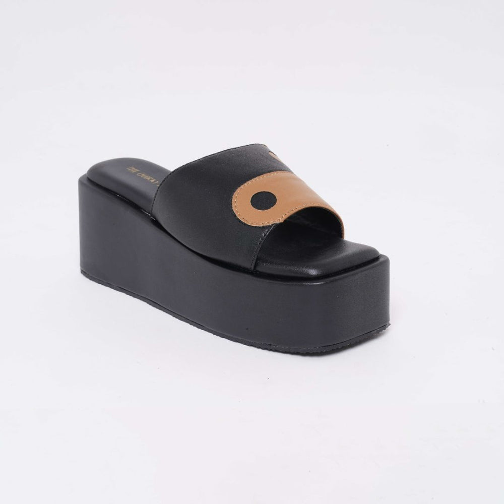 Yin Yang Platforms - Caramel Black - The Quirky Naari