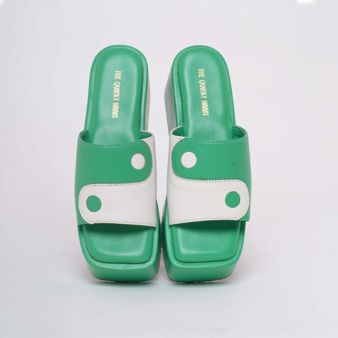 Yin Yang Platforms - Jade Green - The Quirky Naari